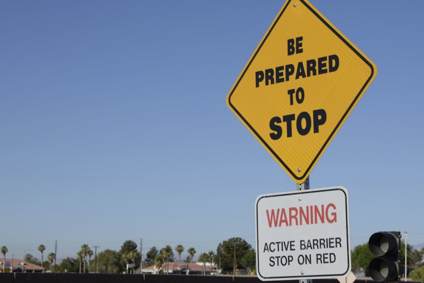 A yellow traffic sign reads "be prepared to stop".