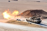 South Carolina Army National Guard Soldiers assigned to Alpha Company, 4-118th Infantry Regiment, 30th Armored Brigade Combat Team, conduct tank gunnery training while deployed in the Middle East, Feb. 4, 2020.