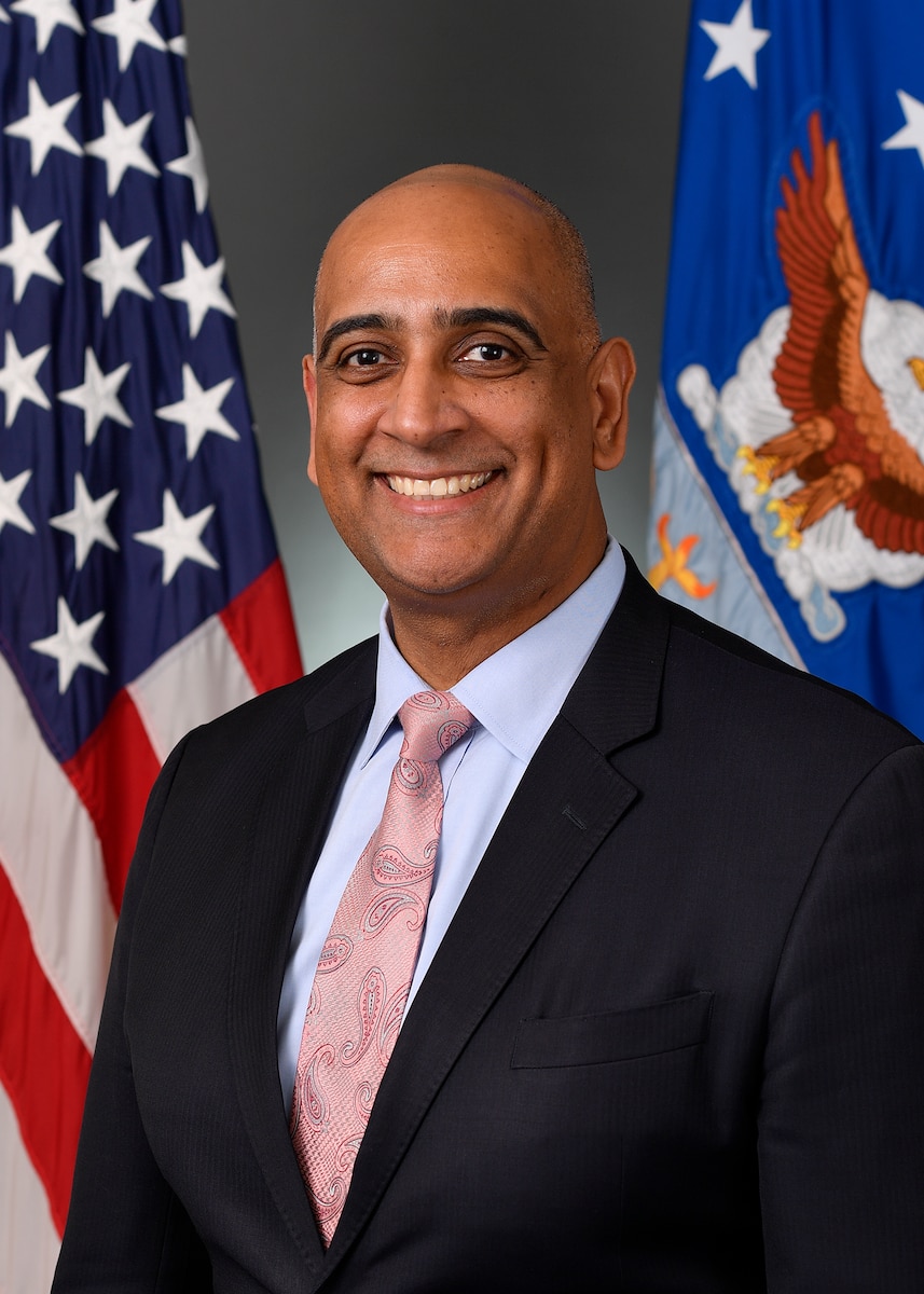 This is the official portrait of Assistant Secretary of the Air Force for Energy, Installations and the Environment Ravi Chaudhary.