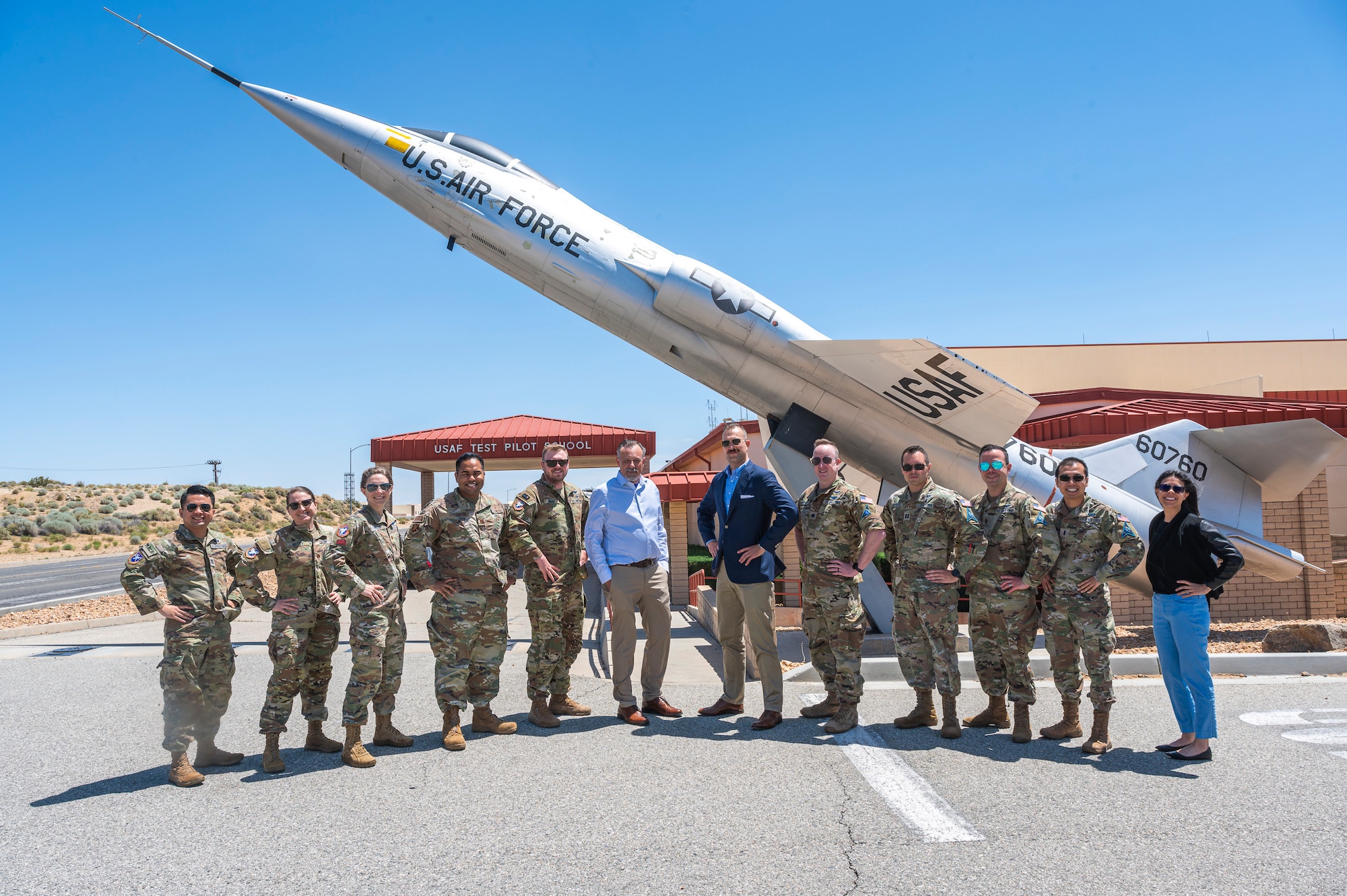 In another historic first, students of the Space Test Course Class 24A at the U.S. Air Force Test Pilot School successfully operated a satellite in space from Edwards Air Force Base, California, May 20. (Air Force photo by Giancarlo Casem)