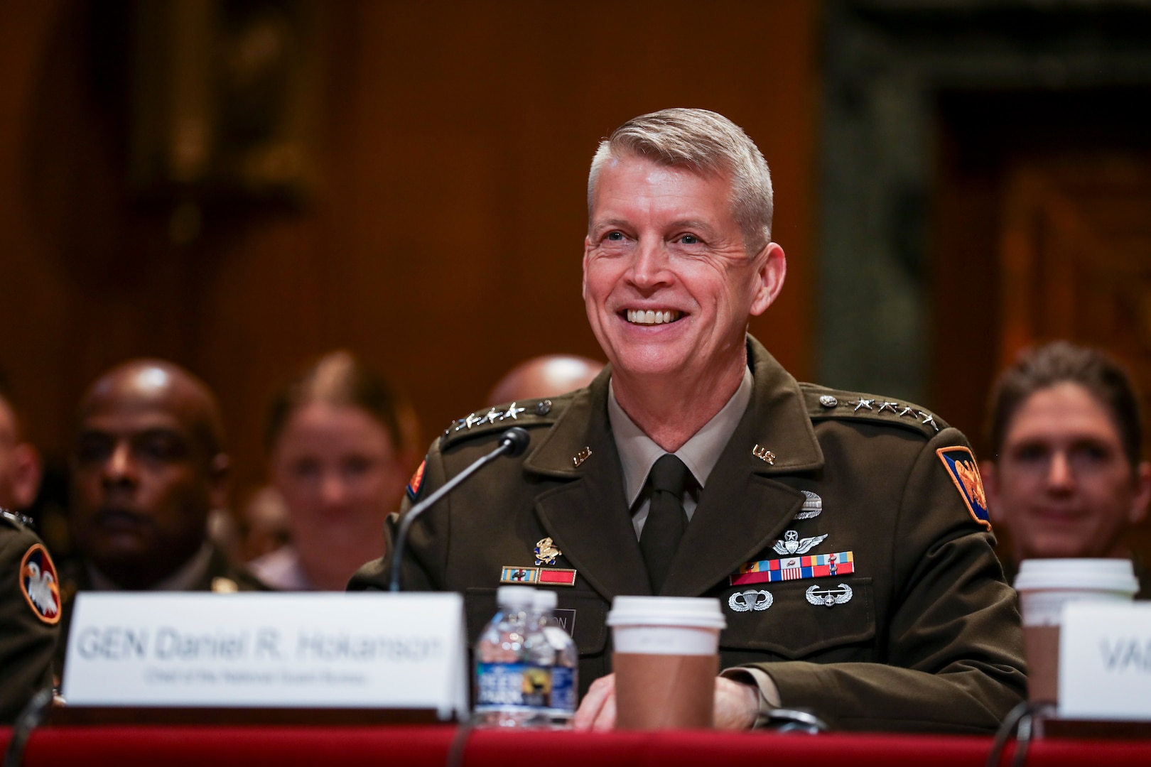 Army Gen. Daniel Hokanson, chief, National Guard Bureau, testifies before the U.S. Senate Committee on Appropriations, Subcommittee on Defense, during the National Guard and Reserve hearing in the Dirksen Senate Office Building in Washington, D.C., June 18, 2024.