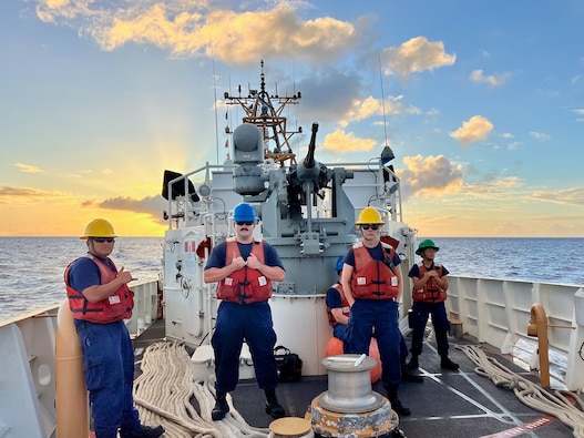 The crew of the USCGC Frederick Hatch (WPC 1143) completed a significant operational patrol under Operation Rematau from Feb. 15 to March 4, 2024, reinforcing the U.S. Coast Guard's commitment to maritime safety, security, and environmental stewardship in the Pacific region. (U.S. Coast Guard photo by Petty Officer 2nd Class Eugene Halishlius)