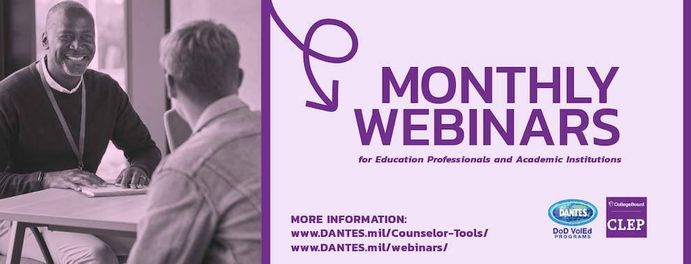 CLEP webinars for education professionals